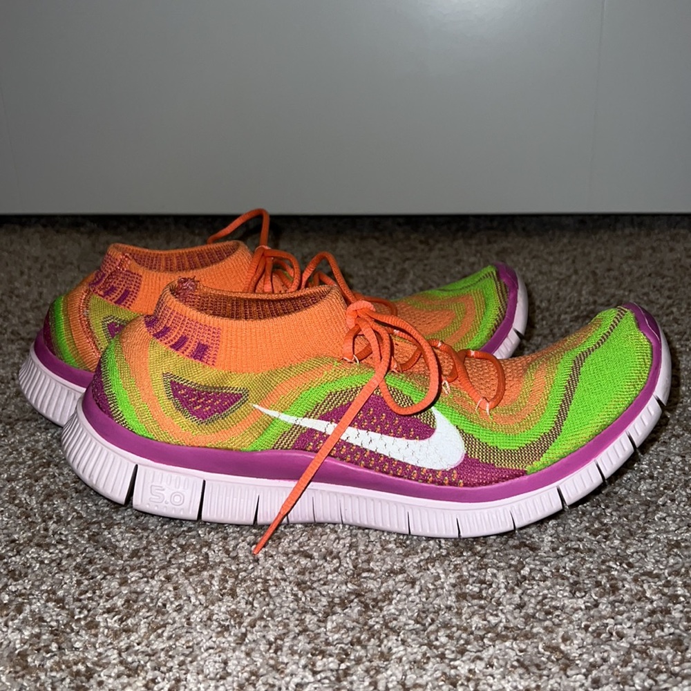 Nike Free Run 5.0 Flyknit rainbow, women’s 9
